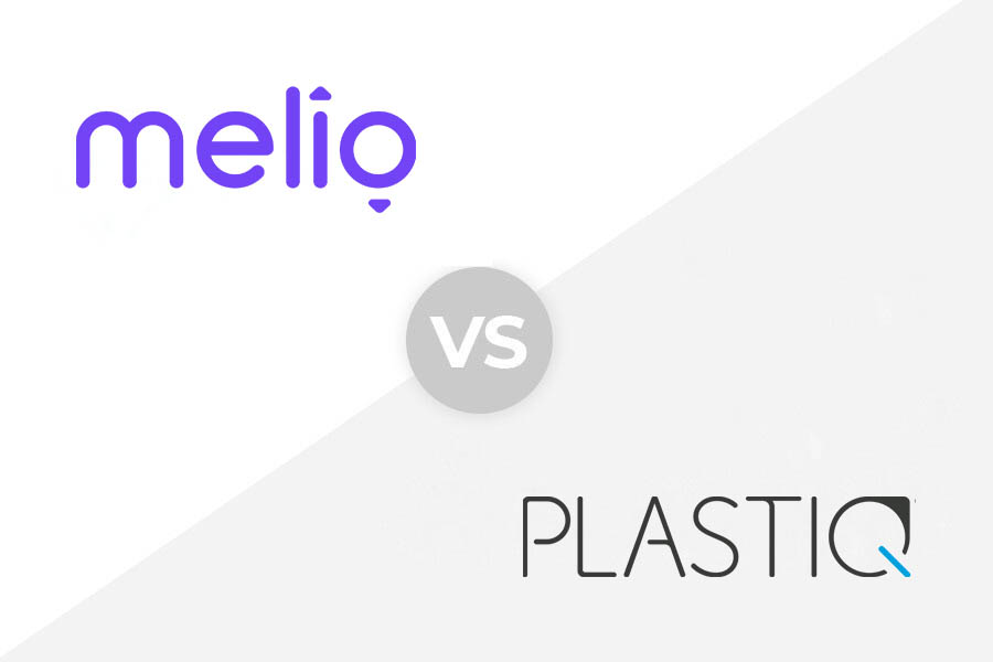Melio vs Plastiq logo.