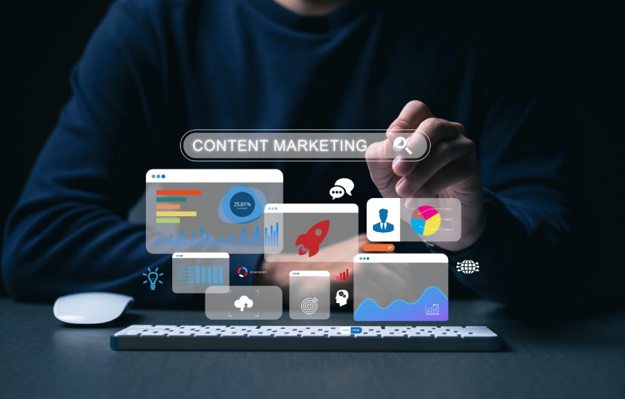 Content marketing services concept.