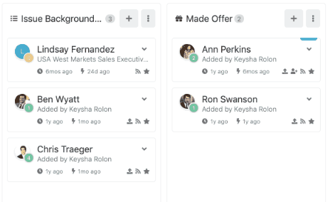 With Breezy HR, you can drag and drop candidates to different hiring stages.