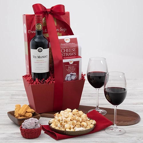 Wine from Gourmet gift baskets.