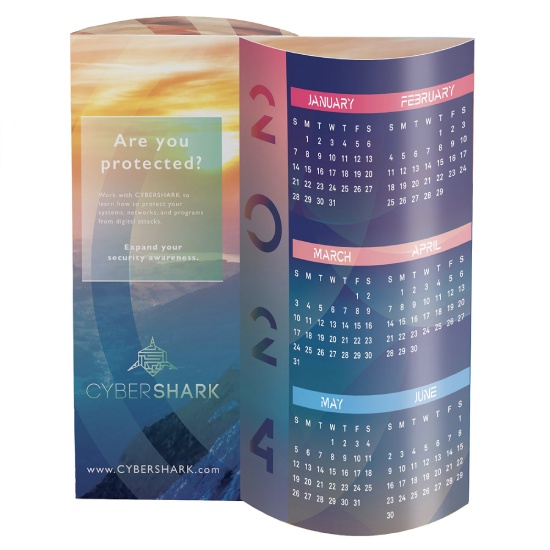 Brochure design with a calendar.