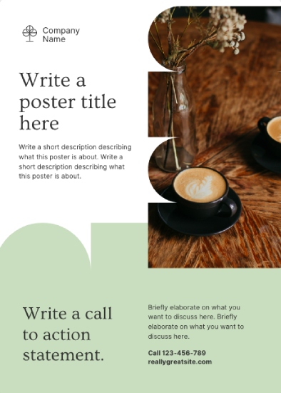 Sample poster design generated by Canva.
