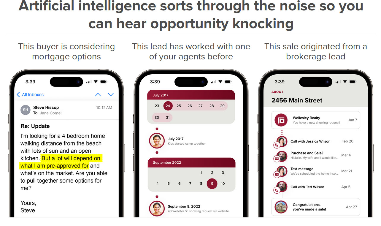 AI assistance tools providing insights for agents.