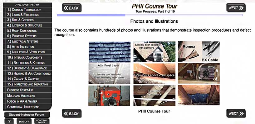 PHII interactive course tour.
