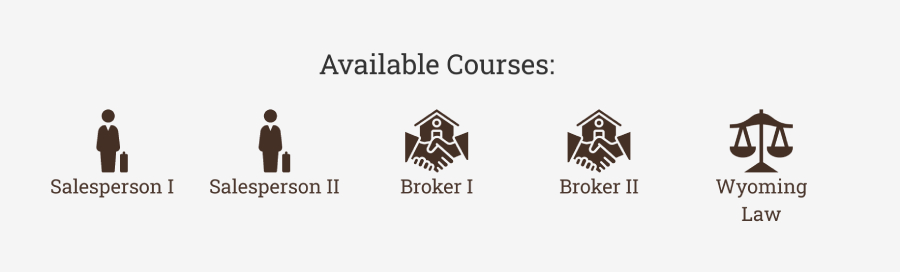 Screenshot of available courses with small icons.
