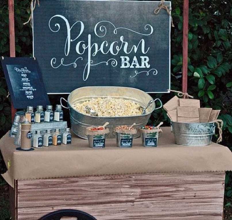 Build-your-own popcorn station.