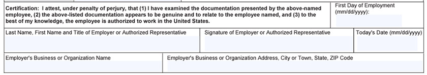 Input employee’s start date and sign.