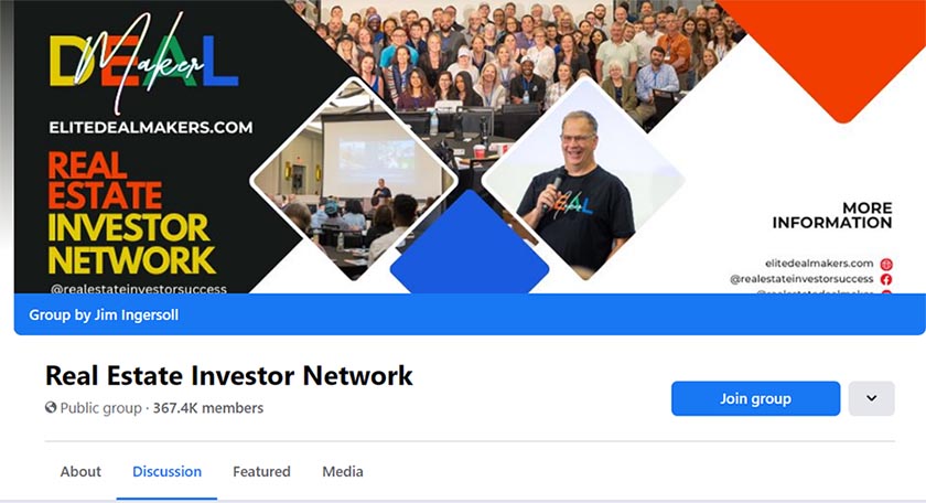 Real estate investor network on Facebook.