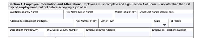 Employee information box.