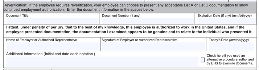 Supplement B, reverification.