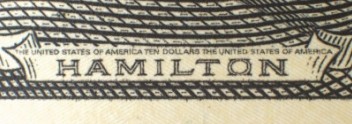 “THE UNITED STATES OF AMERICA” and “TEN DOLLARS USA” printed below the portrait.