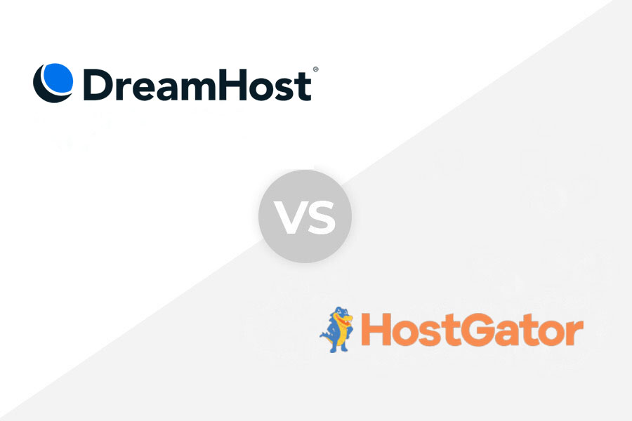 DreamHost vs HostGator logo.