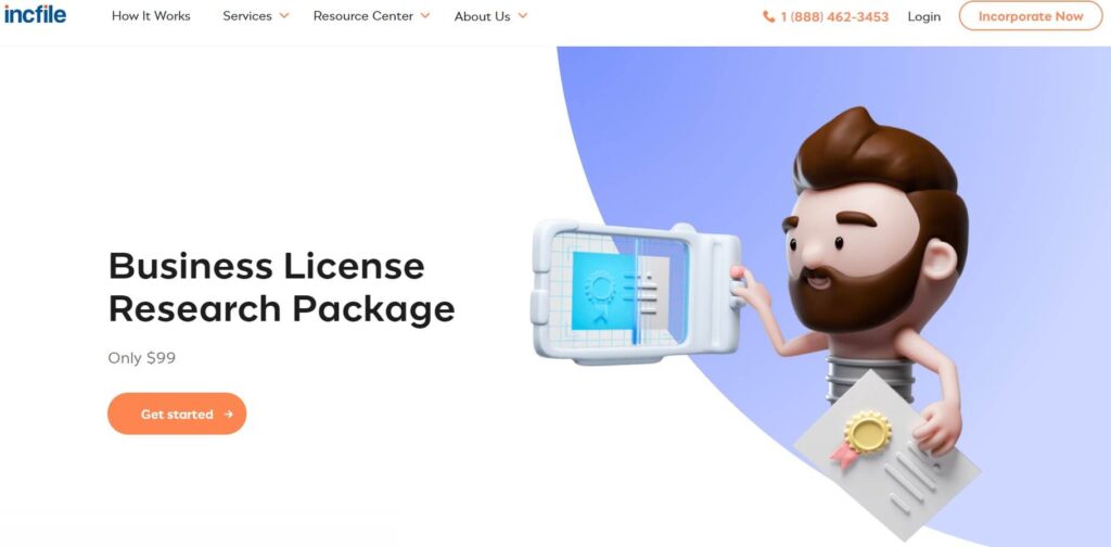IncFile's licence research package