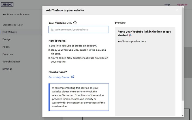 How to add your YouTube videos to your Jimdo website.