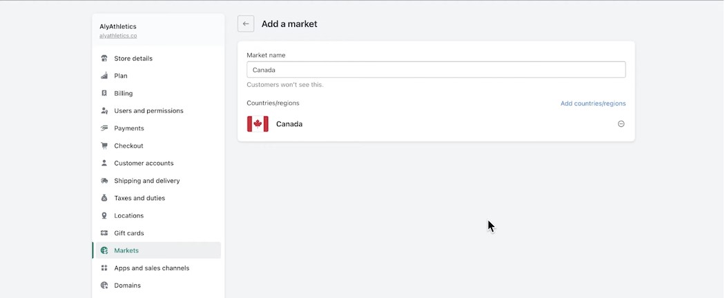 shopify markets how to add a market to your shopify store
