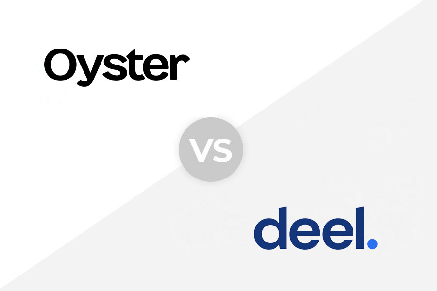 Deel vs Oyster logo.