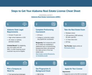 Alabama License Steps Cheat Sheet