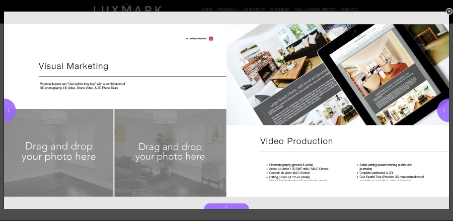 Screenshot of Luxmark's drag and drop functionality.