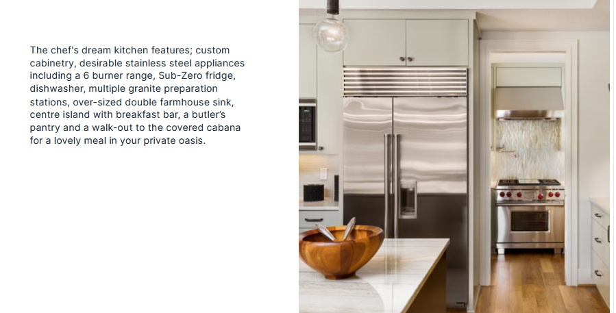 A page from a digital storybook with a kitchen and description.