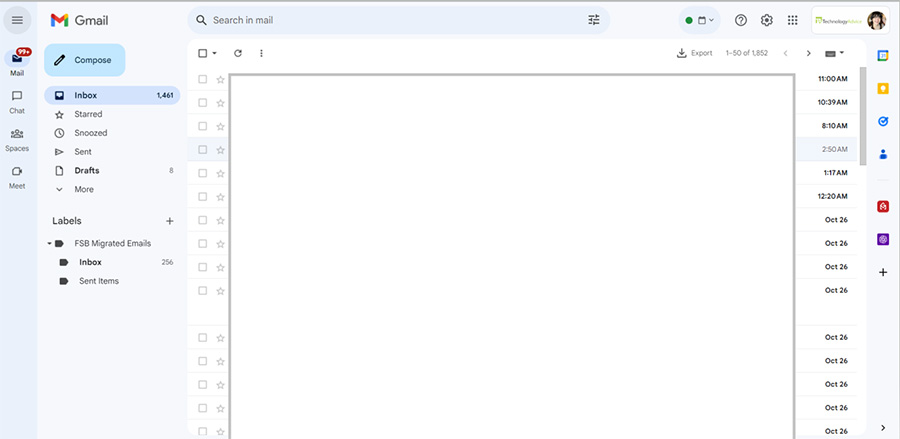 Access and manage emails in Gmail’s cloud-based inbox.