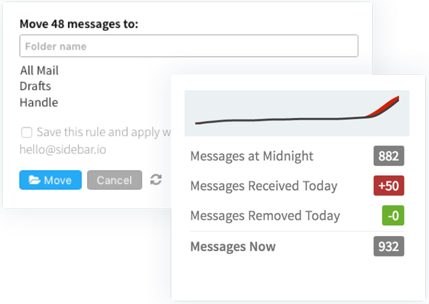 Message filter options on Mailstrom.