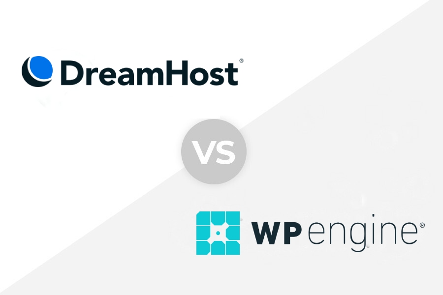 The DreamHost vs WP Engine logos.