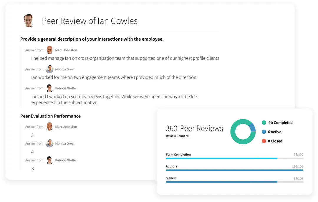 PerformYard peer and 360 degree reviews solutions.