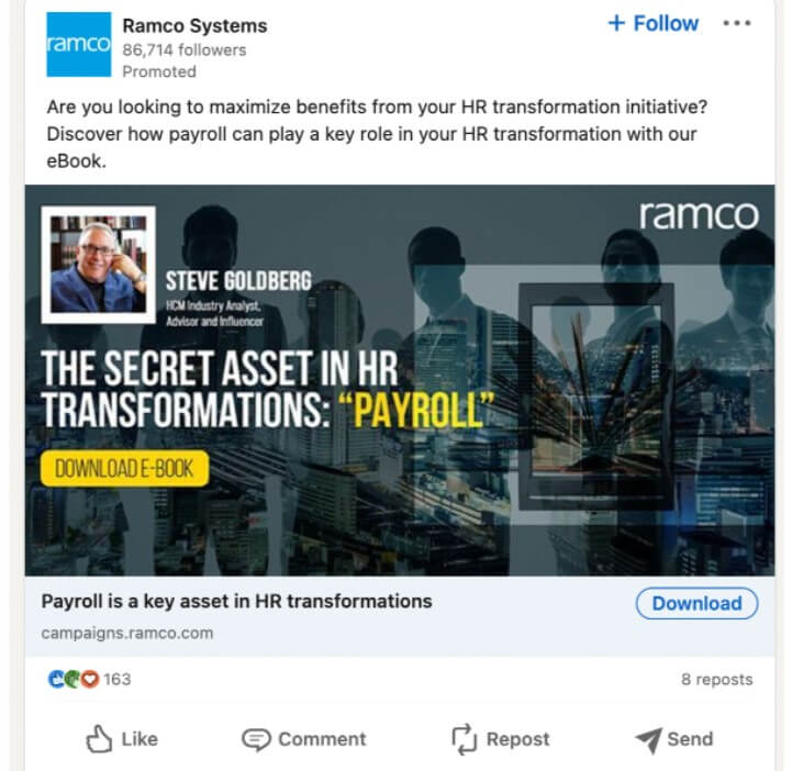 Sponsored content post by Ramco Systems on Linkedin
