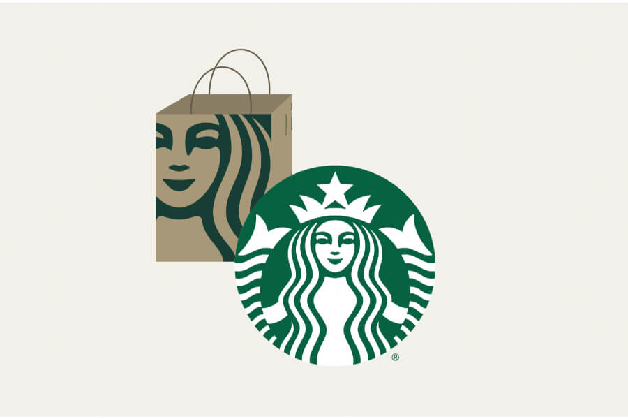 Illustration of the Starbucks siren logo