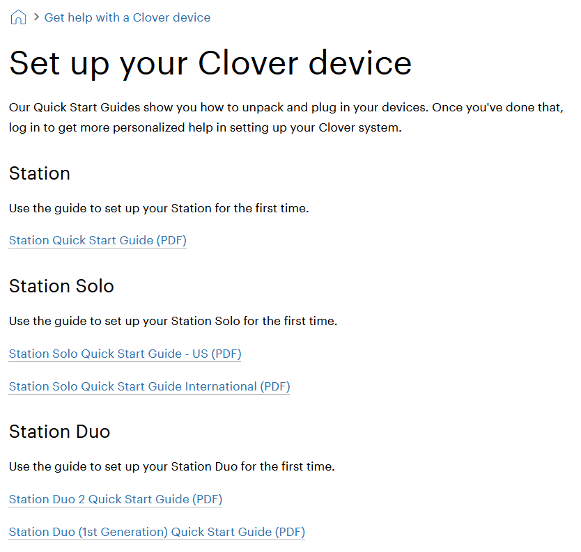 Clover setup guide