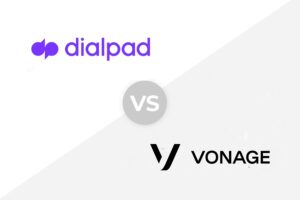 The Dialpad versus Vonage logos.