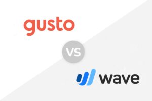 The Wave Payroll vs Gusto logos.