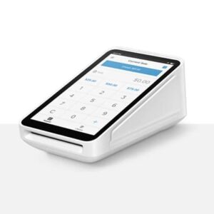 Square Terminal with integrated POS software and receipt printer.