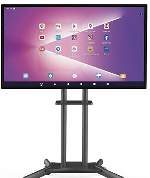 32-inch Android smartboard on a mobile stand.