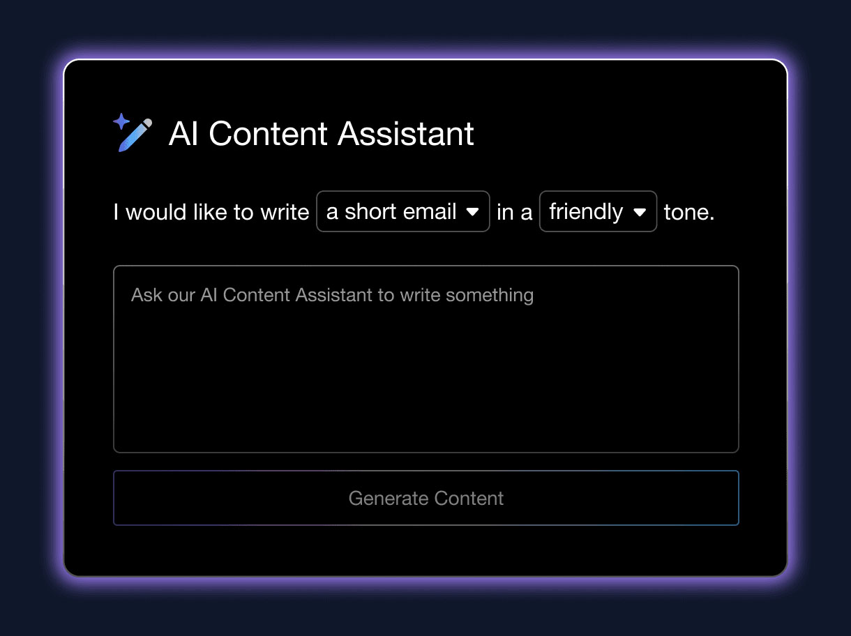 Capsule CRM content assist for email creation, powered by AI.