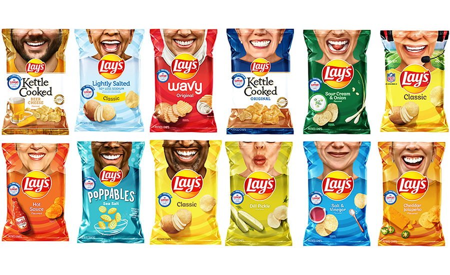 Lays' product packaging for SMILES campaign.