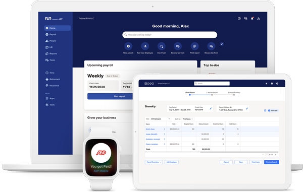 ADP Run allows you to run payroll from anywhere and any device.