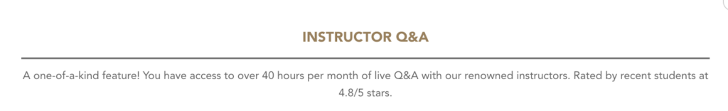 Instructor Q & A description from McKissock Learning