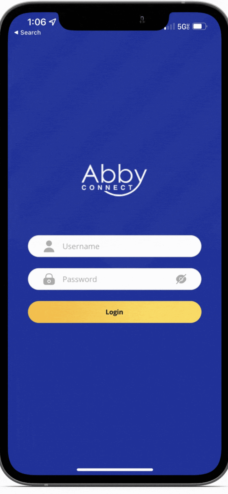 A GIF showing Abby Connect’s mobile app features, including the login page, account details, dashboard, activities, and dial pad