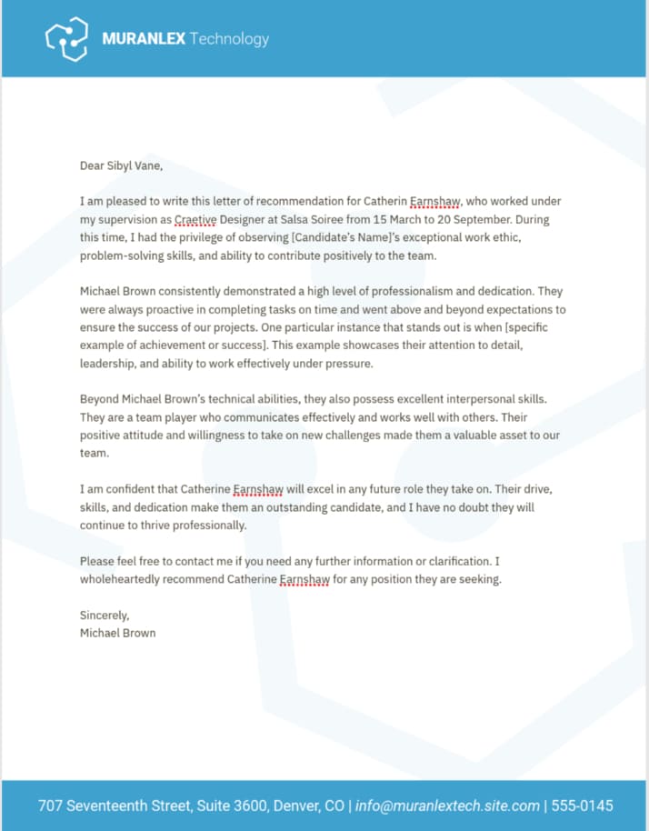 A traditional letterhead for at technology business with a logo on the header and contact information on the footer.