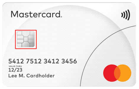 Mastercard payment card with EMV chip