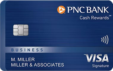 PNC Bank Cash Rewards Visa Signature Business Credit Card sample.