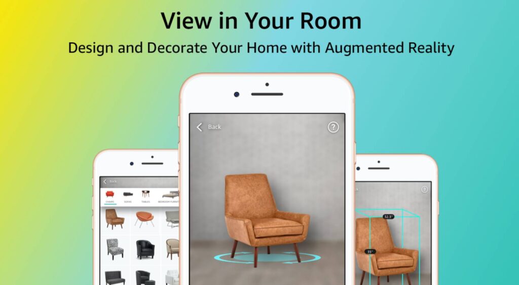 Amazon AR View feature from the mobile app for Amazon Home.