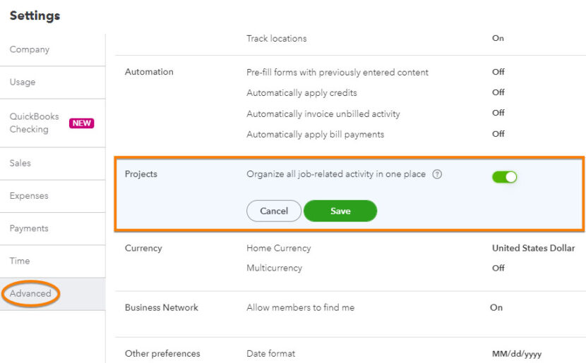 How To Create and Manage Projects in QuickBooks Online