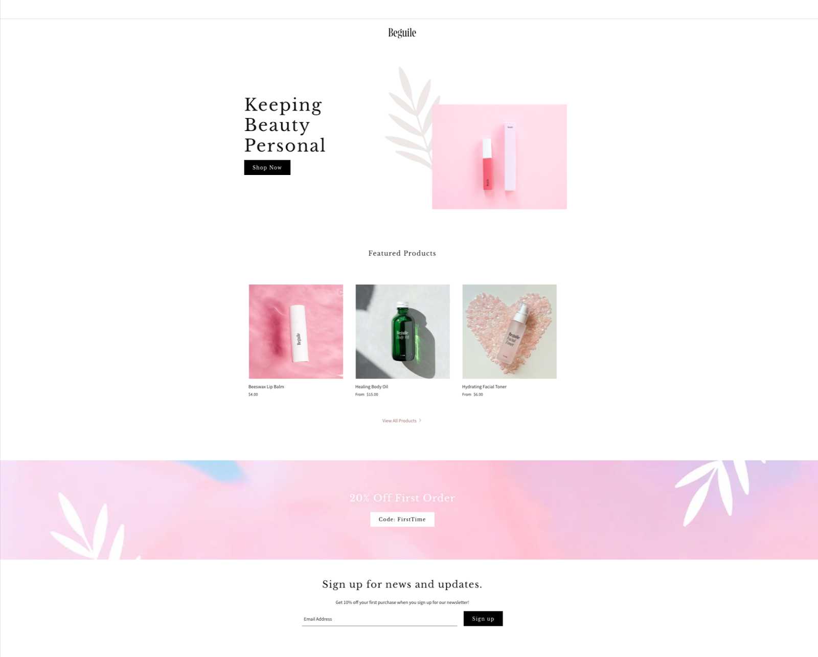Template for an online retail store by GoDaddy
