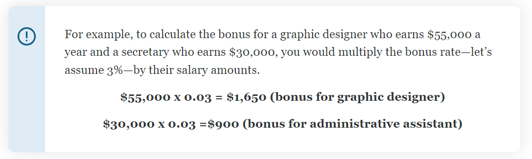 How to calculate bonuses inside callout box.