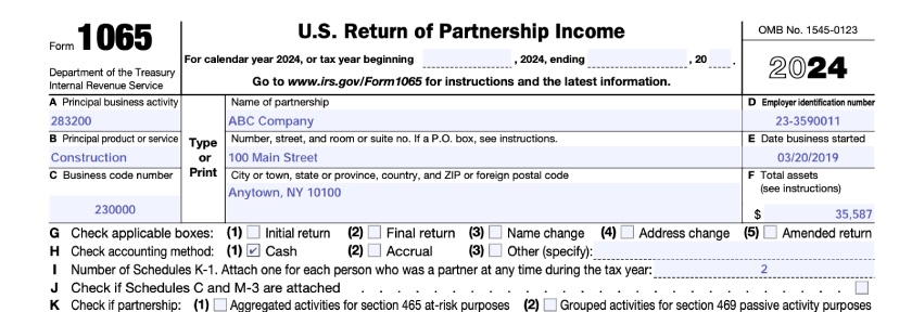 Form 1065 General Information.