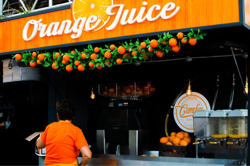 Orange juice stand