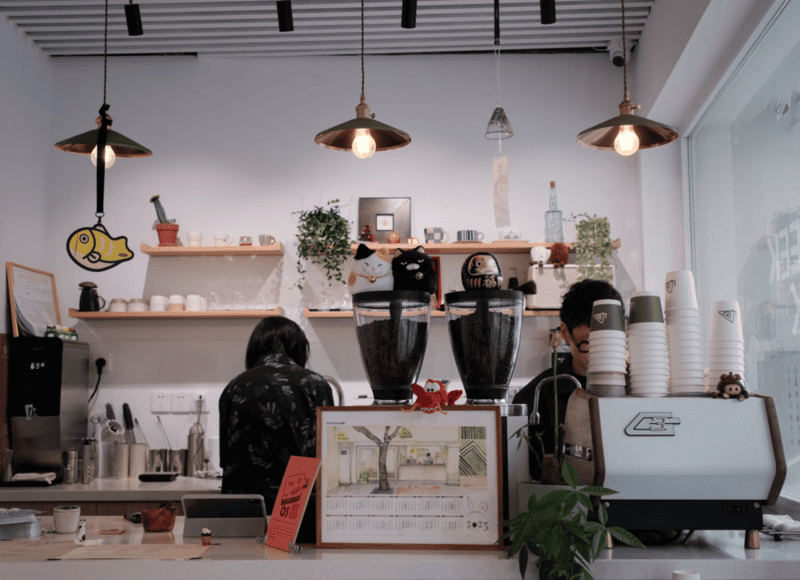 Coffee shop counter