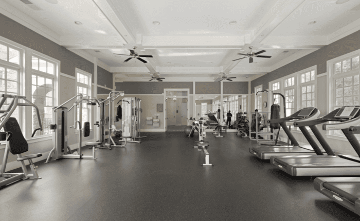 Empty fitness center